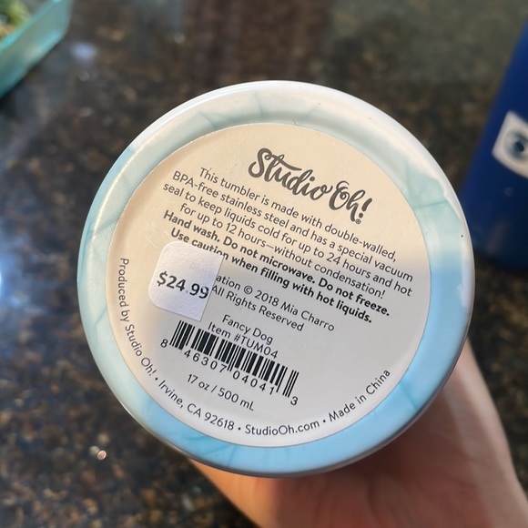 Insulated Stainless Steel Flower Dog Tumbler - Picture 6 of 6